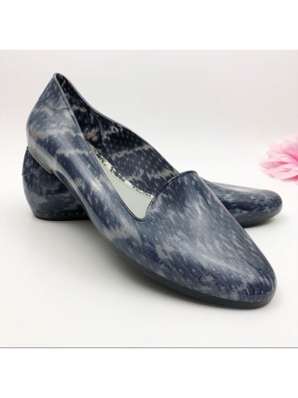 Melissa x Jason Wu Snakeskin Jelly Flats: Blue